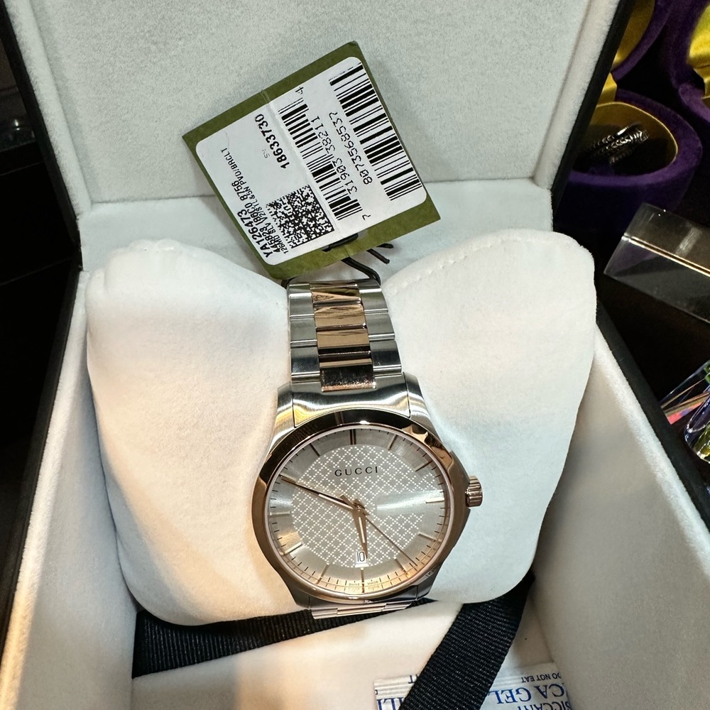 Gucci G-Timeless Quartz Silver Dial Stainless Steel Watch - Picture 4 of 7
